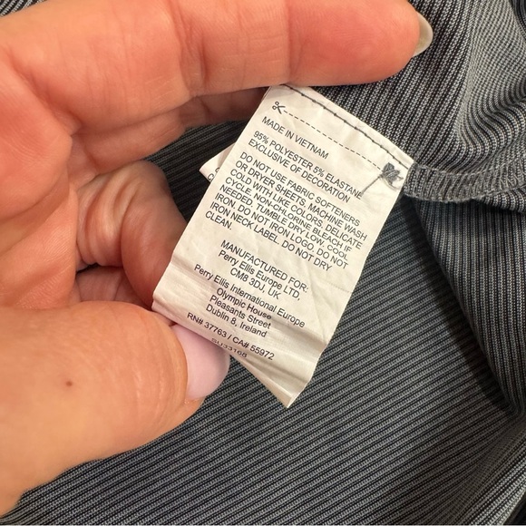 Callaway Men's Fine Line Stripe Gray Polo Shirt Short Sleeve - Picture 8 of 12